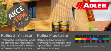 Akce ADLER - Pullex 3v1 a Pullex Lasur