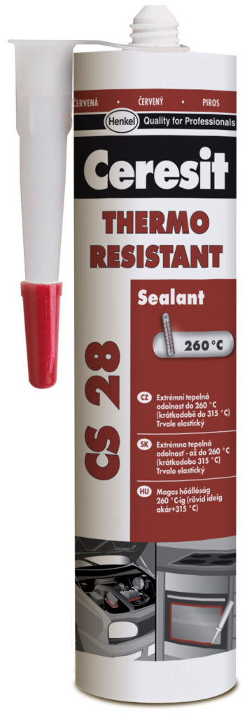 CERESIT CS28 tepelně odolný silikon RED 300ml